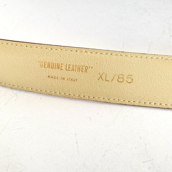 By Paloma Picasso Cream XL US 32 EU 85 Supple Italian Leather Belt main image 7